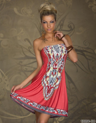 Women's Wrap Print Midi Skirt Bohemian