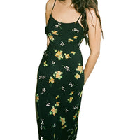 Sexy Printed V-neck Halter Strap Maxi Dress