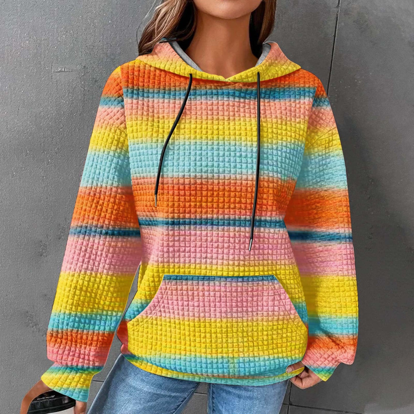 Winter Hooded Sweater Digital 3D Printing Casual Style