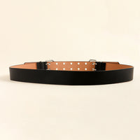 Women's Fashion Double Buckle Casual Belt Hip Hop Punk Hollow Air Belt
