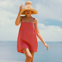 Cotton And Linen Suspenders Comfortable Vacation Versatile Dress