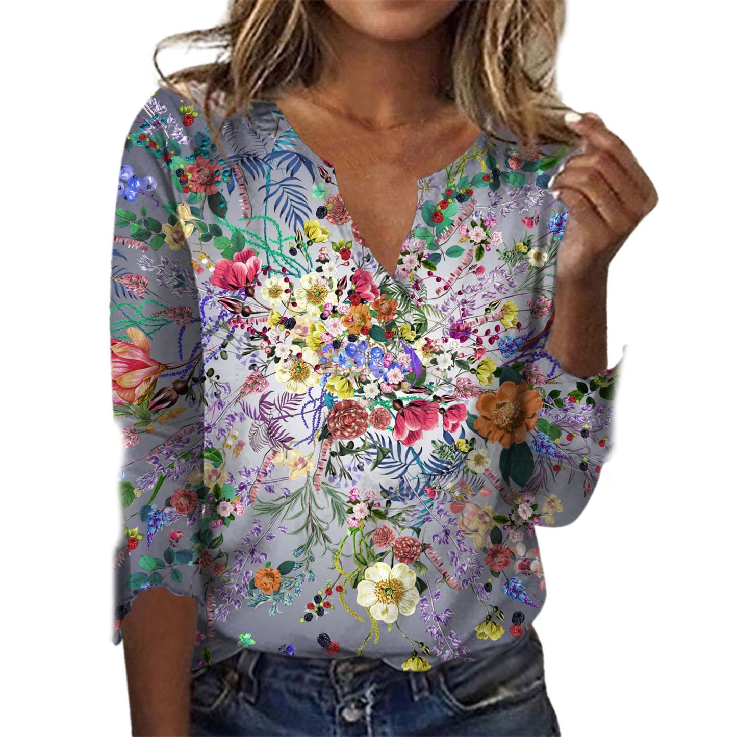 Women's Fashion Loose Summer Printed Top