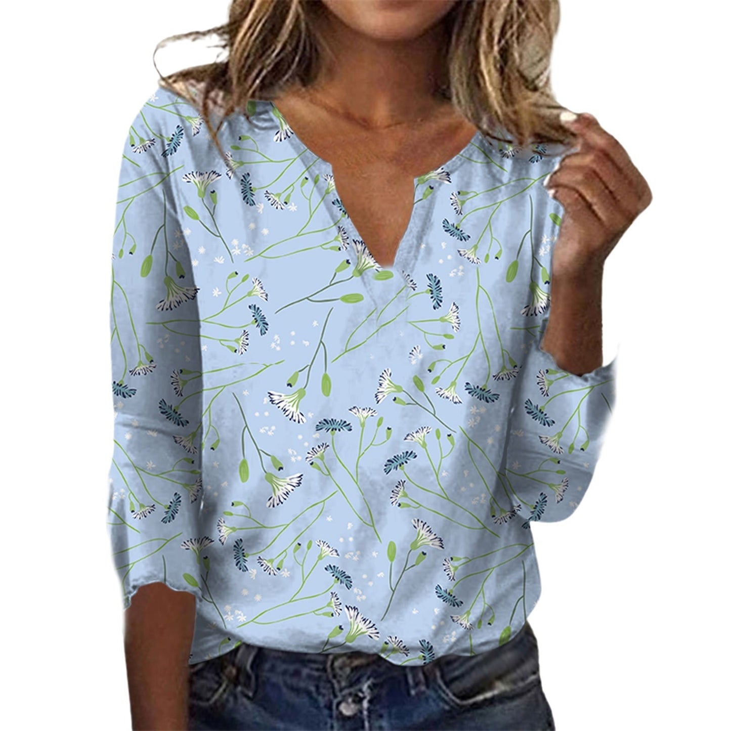 Women's Fashion Loose Summer Printed Top
