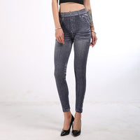 Spring new imitation denim leggings women