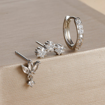 Diamond Stud Earrings Small Women's Fashion Simple