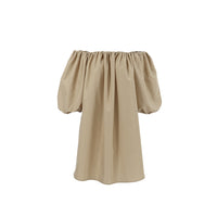 Off-the-shoulder Off-neck Puff Sleeve Pullover Dress