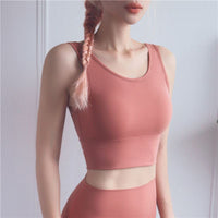 Shockproof gathered sports bra