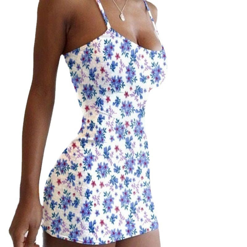 New Sling Print Explosive Dress