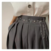 Waist Chain Female Korean Version Butterfly Drop Glue Diamond Personality Chain Hollow Rose Pendant Collocation Dress All Match