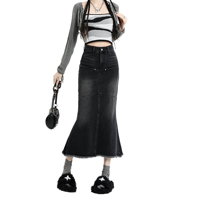 Fishtail Skirt High Waist Slimming A- Line Women