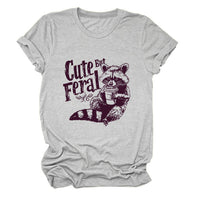 Guoli Printed Personality Round Neck Women's T-shirt