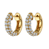 Silver Needle Gold Rhinestone Earrings Women's Geometric