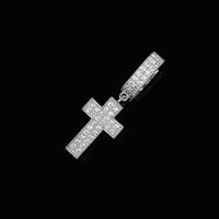 New Double Row Hip Hop Stud Earrings Micro Inlaid Zircon