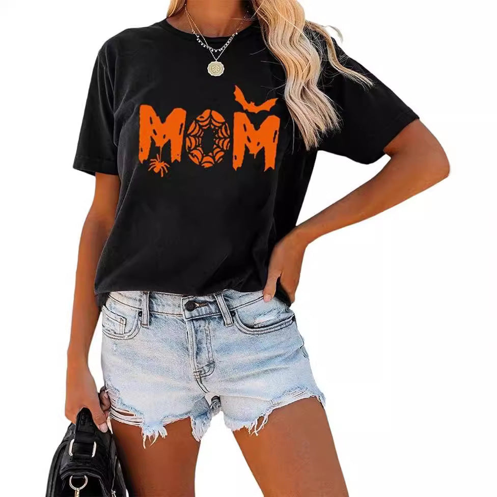Round Neck Pullover Print Digital Short-sleeved T-shirt