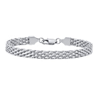 European And American Style Titanium Steel Mesh Woven Bracelet Simple Metal Chain 18K Gold