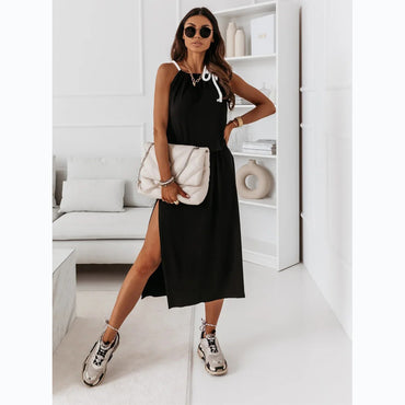 Casual Fashion Street Personalized Halter Midi Dress