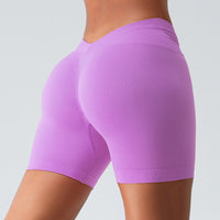 European And American Seamless Three-point Sports Shorts Women's Peach Hip Raise - Chic Angle