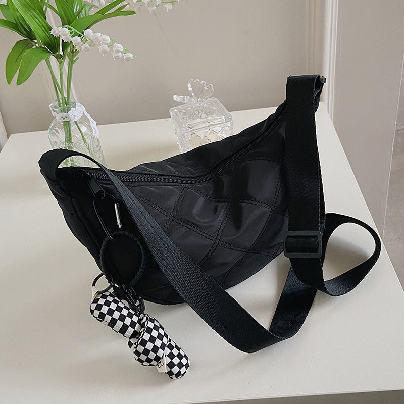Women's Personality Trendy Rhombus Dumpling Messenger Bag
