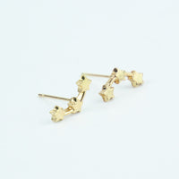 Simple Temperament Alloy Three Small Star Earrings