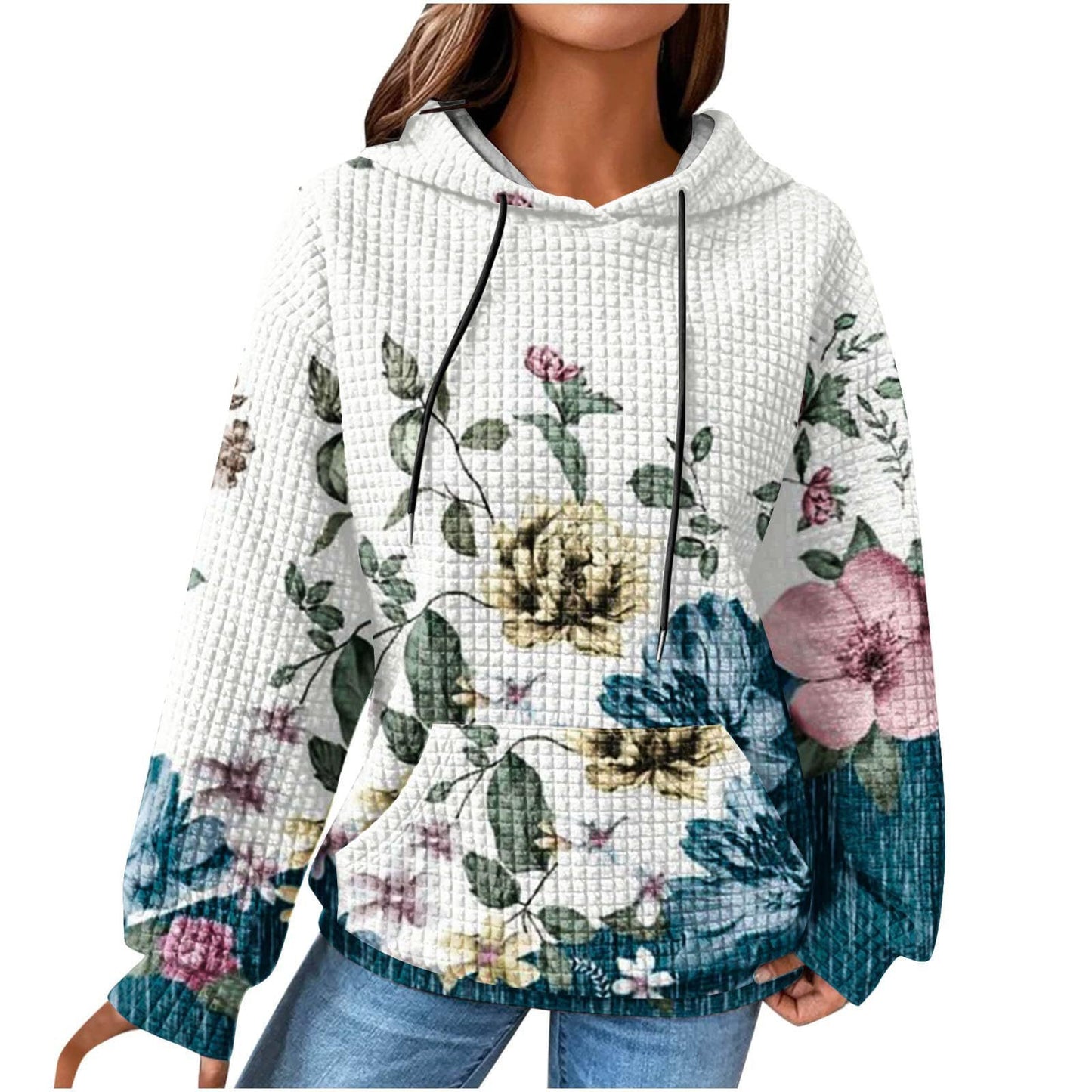 Winter Hooded Sweater Digital 3D Printing Casual Style