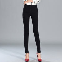 Jeans Trousers And Feet Pants Are Thin And Tight Elastic Women