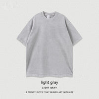 Women's American-style Distressed Linen Cotton Short Sleeve