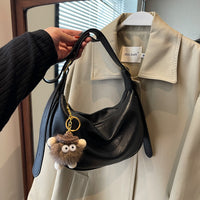 Fashion Trendy One-shoulder Messenger Bag Simple Niche Pu