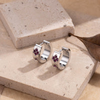 Titanium Steel Niche Retro Color Light Luxury Design Plum Blossom Zircon