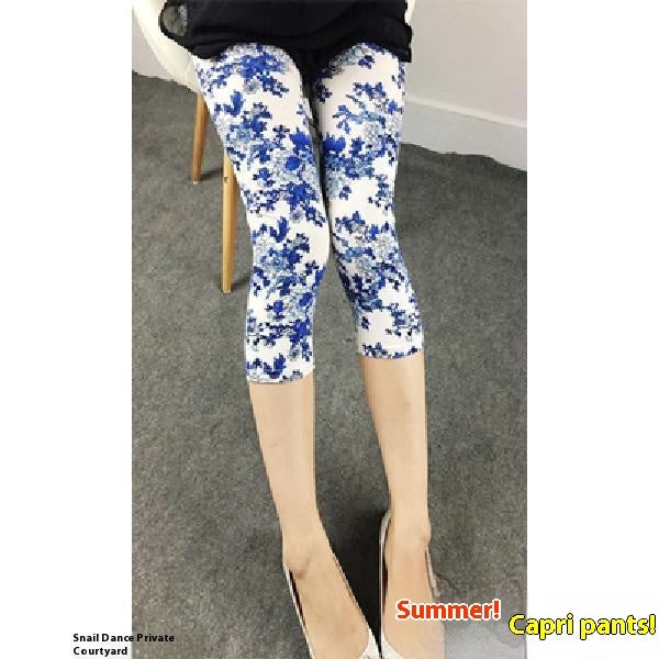 Summer Elastic Thin Slimming Cropped Pants