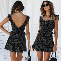 Sleeveless Wrap Boho Causal Butterfly Sleeve Dress