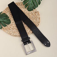 Black Belt Women's Elastic Elastic Needle Buckle Belt Fashion All-match Skirt Shirt Closed Waist Wide Waist Seal