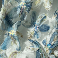 Heavy Industry Three-dimensional Flower Sequined Fairy Gauze Skirt