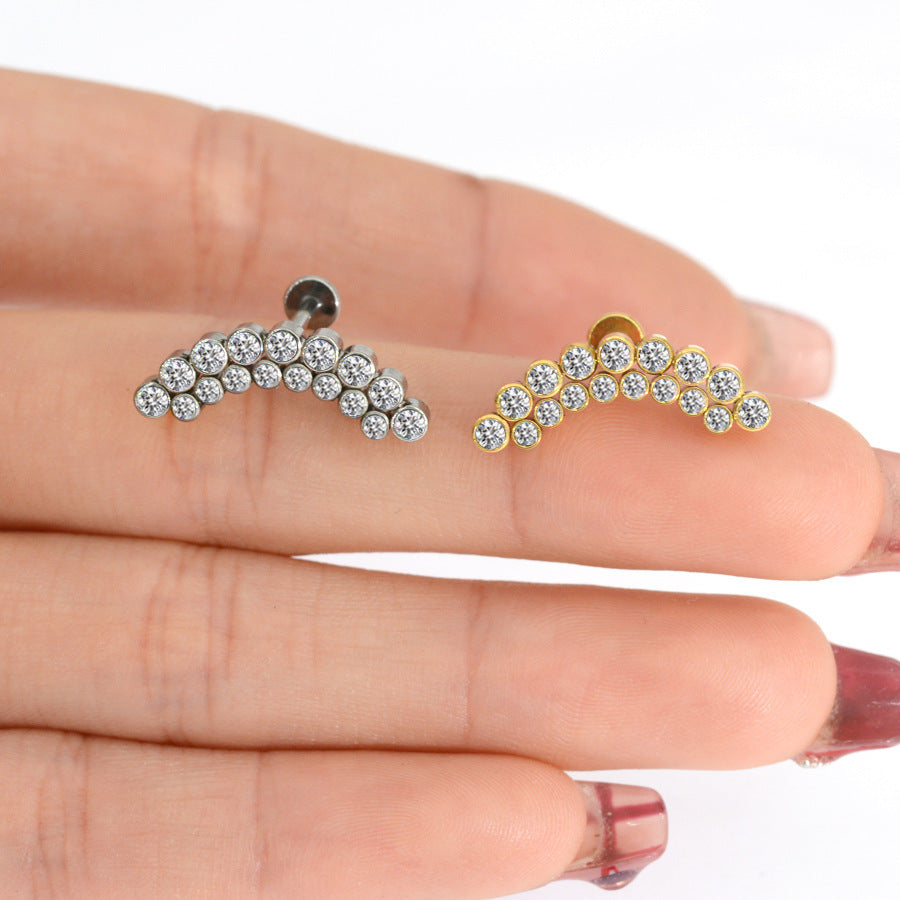 Titanium Nail Ear Bone Stud Welding Ball