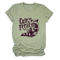 Guoli Printed Personality Round Neck Women's T-shirt