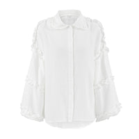 Women's Design Lace Loose Long-sleeved Shirt