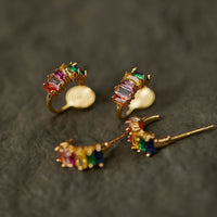 Color Zircon Integrated Mosquito Coil Ear Clip Women