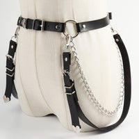 Punk Darkwind Women's Belt Leather Functional Chain Love Belt Sexy Uniform Suspenders Harness Accessories