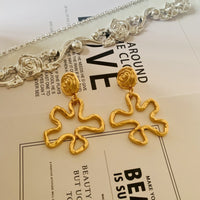 Light Luxury Ear Studs Ear Clip Color Retaining 925 Silver Stud Earrings