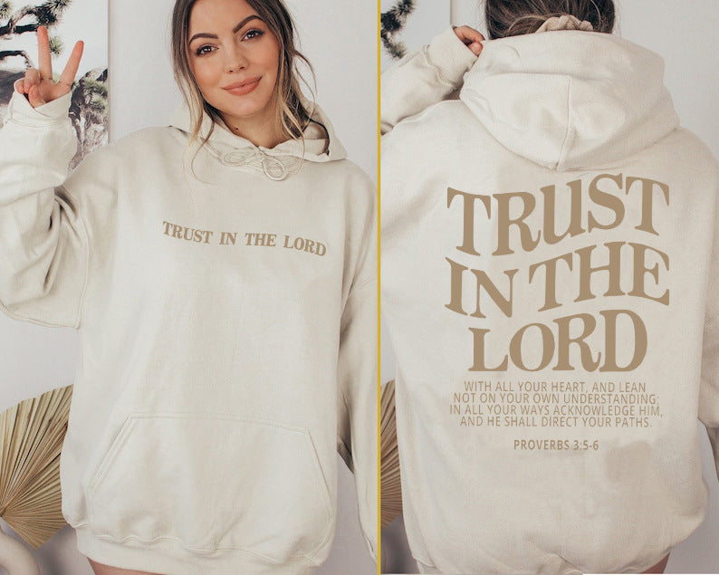 Letter Printed Hoodie Sports Long Sleeve Hoodie
