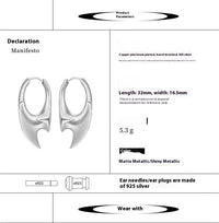 Buckle Earrings 925 Silver Needle Earplug