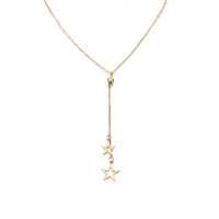 Fashion Popular Simple Gold five-pointed Star Pendant Charm Necklace Clavicle Chain Necklace