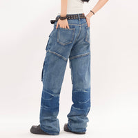 Punk High Street Fashion Design Sense Niche Tie-dye Loose Straight Trousers Men And Women