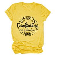T-shirt Loose And Simple Short Sleeve