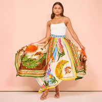 Fashionable All-match Irregular Skirt Printed Skirt