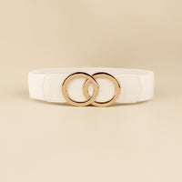 Loose tight leather belt double circle letters fashion new summer personality large size belt adjustable waist seal for ladies