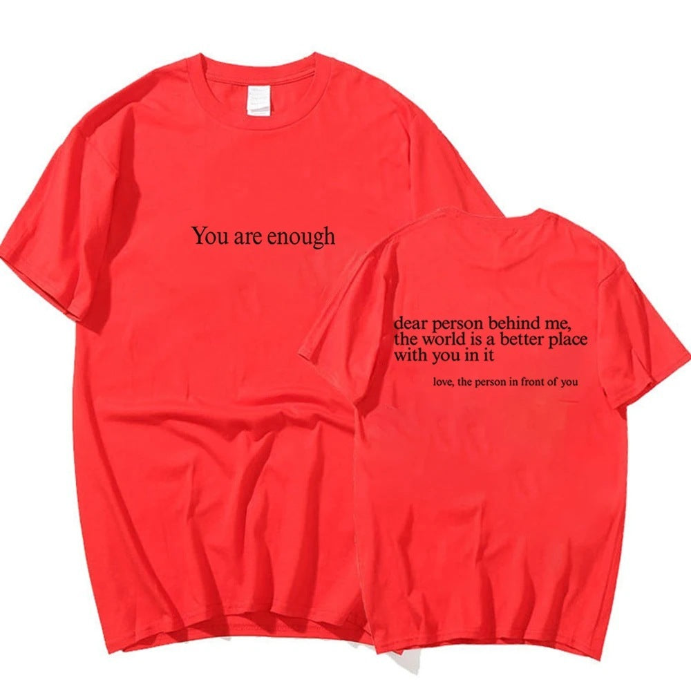 Casual Fashion Women's Round Neck Loose Letter Printed T-shirt - Chic Angle
