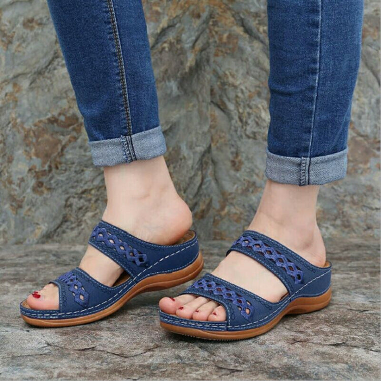 Thick Sole Retro Sewing Ethnic Style Casual Women's Slippers