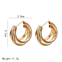 New Style Earrings Personality Cold Wind Metal Ring Ear Buckle Earrings Female C-shaped Earrings Earrings