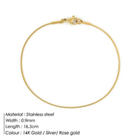 Korean Fashion Stainless Steel Round Snake Bracelet
