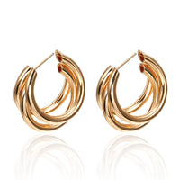 New Style Earrings Personality Cold Wind Metal Ring Ear Buckle Earrings Female C-shaped Earrings Earrings